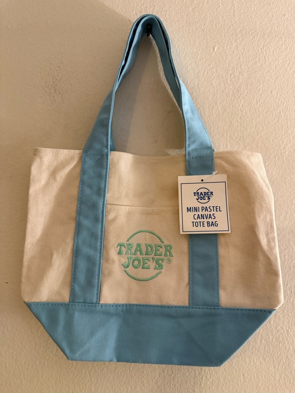 Trader Joe's Mini Pastel Canvas Tote